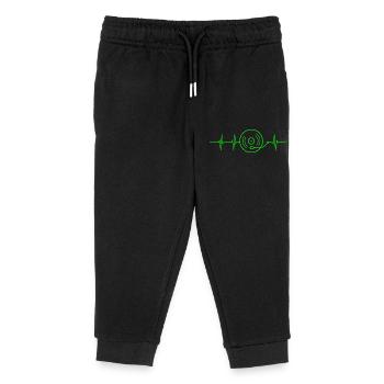 Fréquence cardiaque sur platine - Pantalon de jogging enfant bio Stanley/Stella - noir - Devant