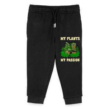 Meine Pflanzen - Kinder Organic Jogginghose Mini Mover von Stanley/Stella - Schwarz - Vorne