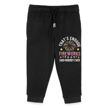 Pyrotechniker Feuerwerk Pyrotechnik - Kinder Organic Jogginghose Mini Mover von Stanley/Stella - Schwarz - Vorne