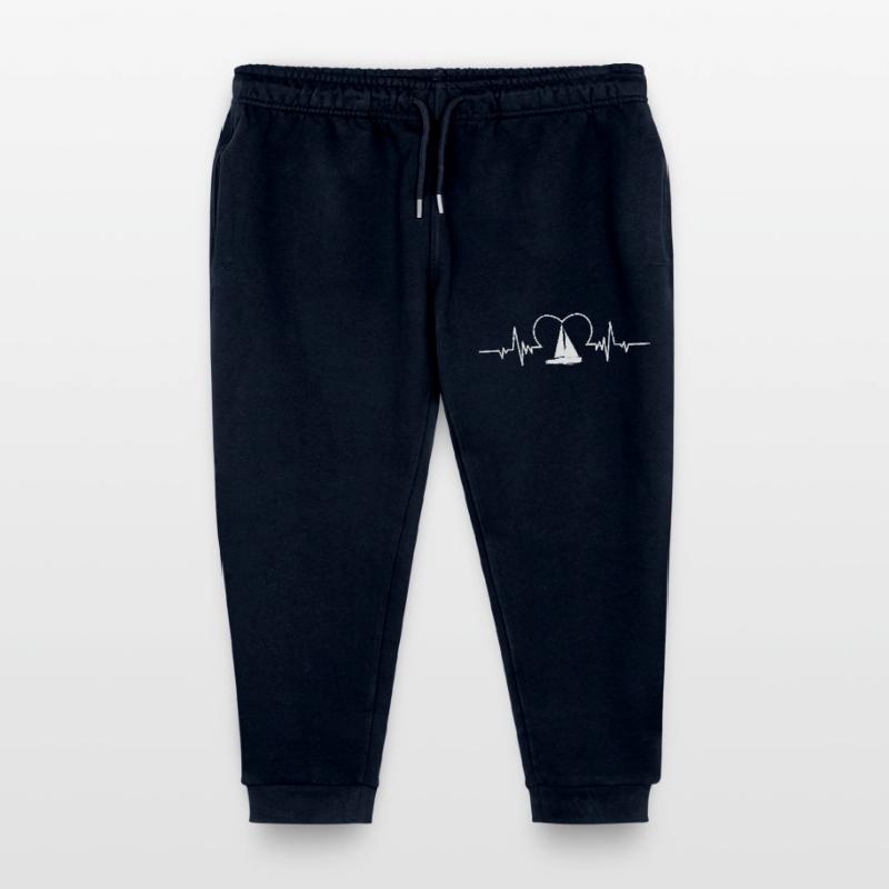 Maritimes Leben Segelboot Herzschlag Kinder Organic Jogginghose Mini Mover von Stanley/Stella