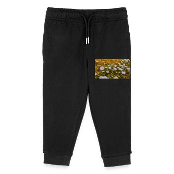 Daisies in Bloom - Kids Organic Sweatpants by Stanley/Stella - black - Front