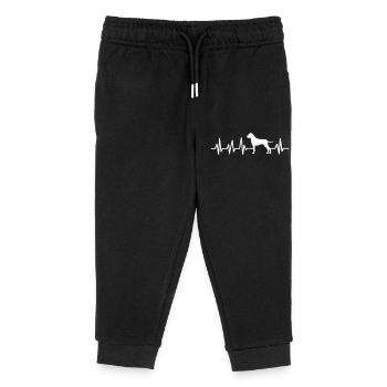 Boxer Hund Herzschlag EKG Hundebesitzer Geschenk - Kinder Organic Jogginghose Mini Mover von Stanley/Stella - Schwarz - Vorne