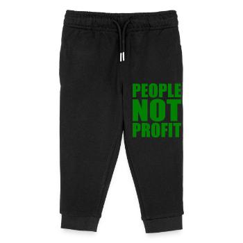 People not profit - Kinder Organic Jogginghose Mini Mover von Stanley/Stella - Schwarz - Vorne