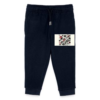 Abstract - Kids Organic Sweatpants by Stanley/Stella - navy - Front