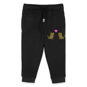 hund comic liebe - Kinder Organic Jogginghose Mini Mover von Stanley/Stella - Schwarz - Vorne