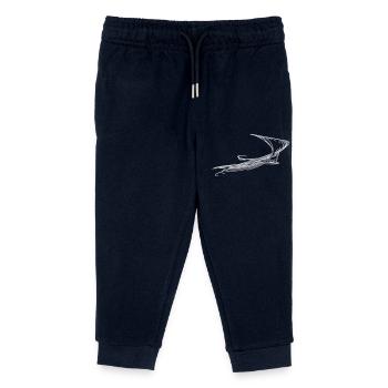 Storm and Wind Vector Weather Motif - Kids Organic Sweatpants by Stanley/Stella - navy - Front