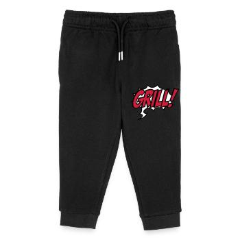 Grillen - Kinder Organic Jogginghose Mini Mover von Stanley/Stella - Schwarz - Vorne