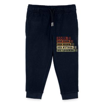 Jahrgang 2003 Mann Mythos Legende Geburtstag - Kinder Organic Jogginghose Mini Mover von Stanley/Stella - Navy - Vorne