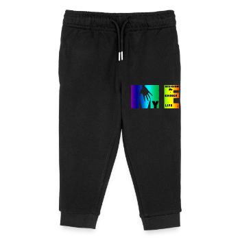 Manifeste de moi: choix, décision, vie - Pantalon de jogging enfant bio Stanley/Stella - noir - Devant