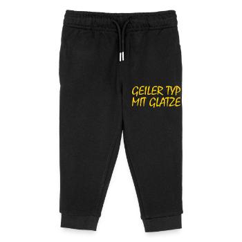 geiler typ mit glatze - Kinder Organic Jogginghose Mini Mover von Stanley/Stella - Schwarz - Vorne