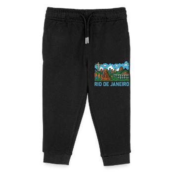 Rio de Janeiro, Brazil - Kids Organic Sweatpants by Stanley/Stella - black - Front