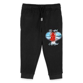 Rostock City Girl mit roten Haaren - Kinder Organic Jogginghose Mini Mover von Stanley/Stella - Schwarz - Vorne