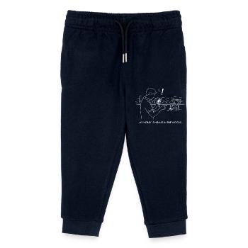 My Hobby is Hiding in the Woods. - Kinder Organic Jogginghose Mini Mover von Stanley/Stella - Navy - Vorne