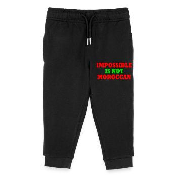 impossible is not moroccan - maroc - Pantalon de jogging enfant bio Stanley/Stella - noir - Devant