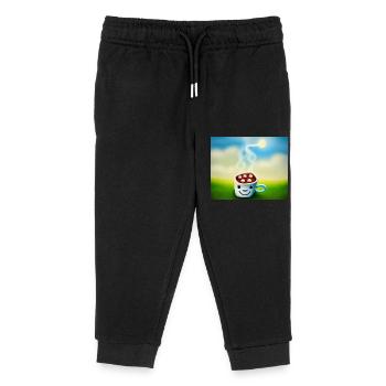 Autistic Art – café ensoleillé - Pantalon de jogging enfant bio Stanley/Stella - noir - Devant