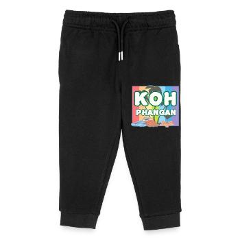 Regenbogen K8h Phangan - Kinder Organic Jogginghose Mini Mover von Stanley/Stella - Schwarz - Vorne
