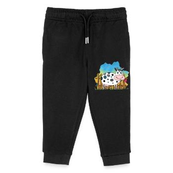 Cow - Kids Organic Sweatpants by Stanley/Stella - black - Front
