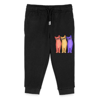 Tabby Cat - Kids Organic Sweatpants by Stanley/Stella - black - Front