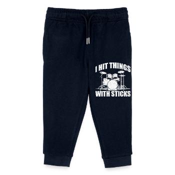 Je frappe des choses avec des bâtons - Pantalon de jogging enfant bio Stanley/Stella - marine - Devant