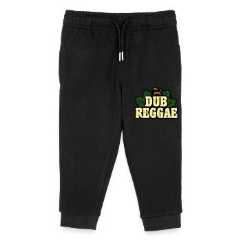 Dub Reggae - Kinder Organic Jogginghose Mini Mover von Stanley/Stella - Schwarz - Vorne