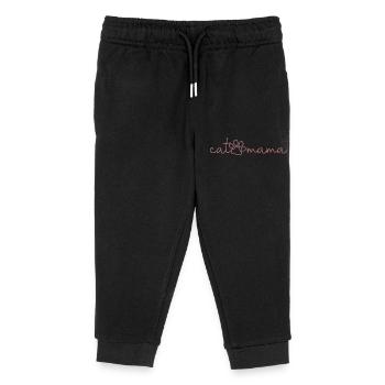 Cat Mama - Cute Paw Cat Lover Mom Cat Owner - Kids Organic Sweatpants by Stanley/Stella - black - Front