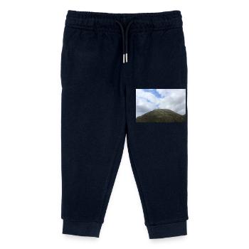 Berg Berge Berglandschaft Poster - Kinder Organic Jogginghose Mini Mover von Stanley/Stella - Navy - Vorne