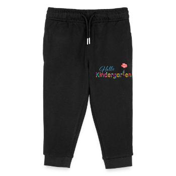Hello Kindergarten - Kinder Organic Jogginghose Mini Mover von Stanley/Stella - Schwarz - Vorne