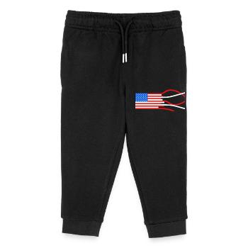 Étoiles et rayures - Pantalon de jogging enfant bio Stanley/Stella - noir - Devant
