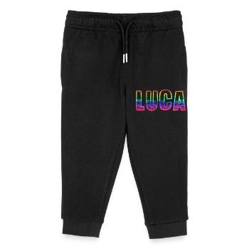 luca rs regenbogen - Kinder Organic Jogginghose Mini Mover von Stanley/Stella - Schwarz - Vorne