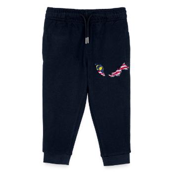 Malaysia Flagge in der Malaysia Landkarte - Kinder Organic Jogginghose Mini Mover von Stanley/Stella - Navy - Vorne