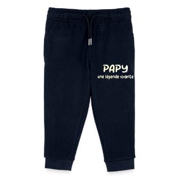 PAPI PAPA GRAND PERE HUMOUR PAPY BLAGUE - Pantalon de jogging enfant bio Stanley/Stella - marine - Devant