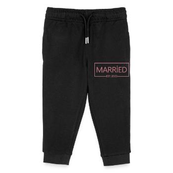 2023 - Hochzeitsgeschenk für Männer & Frauen - Kinder Organic Jogginghose Mini Mover von Stanley/Stella - Schwarz - Vorne