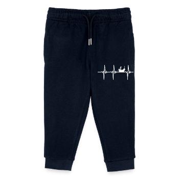 Battement de cœur pour les gondoliers avec gondole - Pantalon de jogging enfant bio Stanley/Stella - marine - Devant