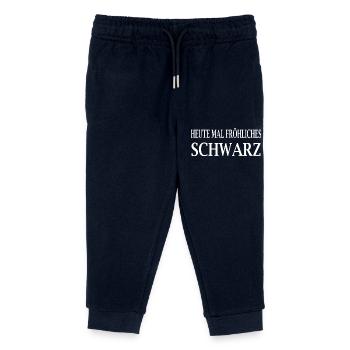 Today Cheerful Black Humor Sarcasm Fun - Kids Organic Sweatpants by Stanley/Stella - navy - Front