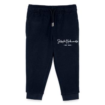 Satoshi Nakamoto Bitcoin Blockchain 2009 - Kinder Organic Jogginghose Mini Mover von Stanley/Stella - Navy - Vorne