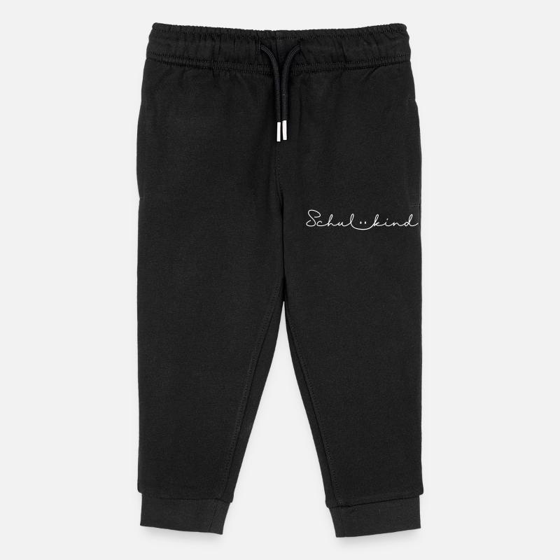 Schulkind Lächeln weiß - Kinder Organic Jogginghose Mini Mover von Stanley/Stella - Schwarz