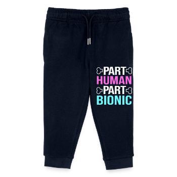 Knie OP Knie Operation - Kinder Organic Jogginghose Mini Mover von Stanley/Stella - Navy - Vorne
