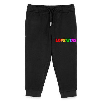 Love wins - Kinder Organic Jogginghose Mini Mover von Stanley/Stella - Schwarz - Vorne