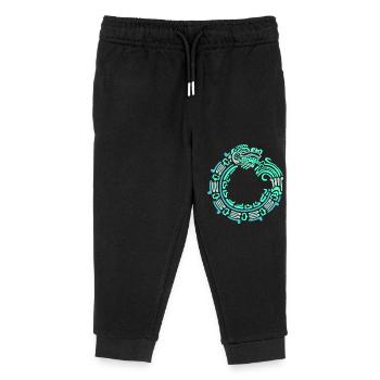 Inka Maya kalender aztec - Kinder Organic Jogginghose Mini Mover von Stanley/Stella - Schwarz - Vorne