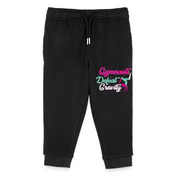 Gymnastik Training Fitness Gym - Kinder Organic Jogginghose Mini Mover von Stanley/Stella - Schwarz - Vorne