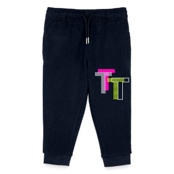 Lettre T - Pantalon de jogging enfant bio Stanley/Stella - marine - Devant