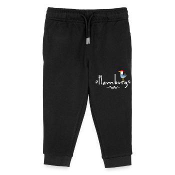 Hamburg Hamburger Möwe Nordsee Küste Cool Pirat - Kinder Organic Jogginghose Mini Mover von Stanley/Stella - Schwarz - Vorne