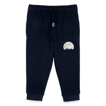 Mond hinter den Bergen Himmel Licht - Kinder Organic Jogginghose Mini Mover von Stanley/Stella - Navy - Vorne