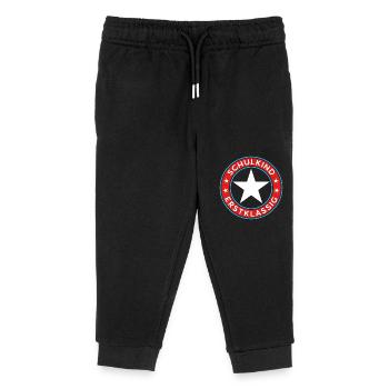 Schulkind 2026 Erstklassig Einschulung Schulanfang - Kinder Organic Jogginghose Mini Mover von Stanley/Stella - Schwarz - Vorne