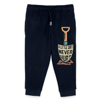 A Little Dirt Never Hurt Botanical Gardening - Kinder Organic Jogginghose Mini Mover von Stanley/Stella - Navy - Vorne