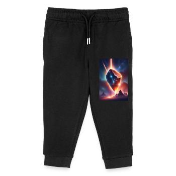 Météore impressionnante tombant - Pantalon de jogging enfant bio Stanley/Stella - noir - Devant