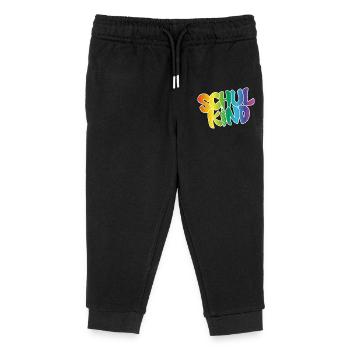 Schulkind Regenbogenfarben - Kinder Organic Jogginghose Mini Mover von Stanley/Stella - Schwarz - Vorne
