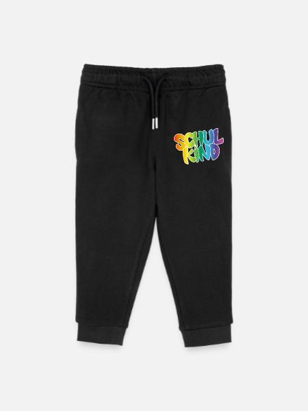 Schulkind Regenbogenfarben - Kinder Organic Jogginghose Mini Mover von Stanley/Stella - Schwarz