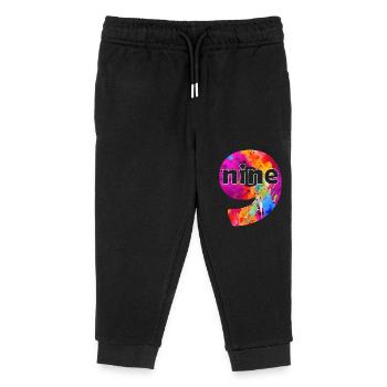 NINE 9 YEARS BOY 9TH BIRTHDAY - Kids Organic Sweatpants by Stanley/Stella - black - Front