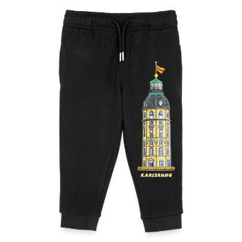 Karlsruhe, historic castle tower - Kids Organic Sweatpants by Stanley/Stella - black - Front